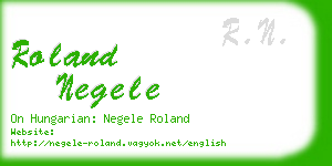 roland negele business card